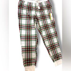 NWT SECRET TREASURES -  Women’s Jogger Lounge Pants white Plaid - Sz L